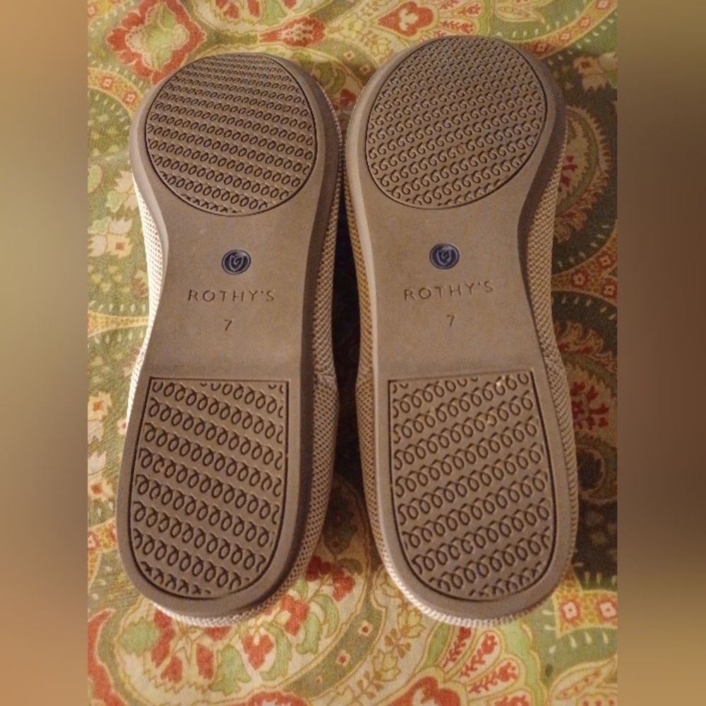 Rothy's 7.5 37.5 grey gray taupe flats loafers shoes - Picture 4 of 4
